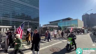 New Yorkers chant “Nuremberg” outside United Nations