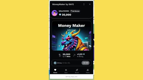 new mining mini app bot telegram moneymaker