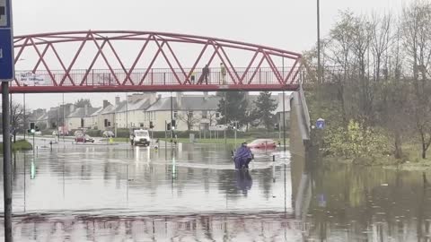 Edinburgh under water as floods sweep parts of Scotland