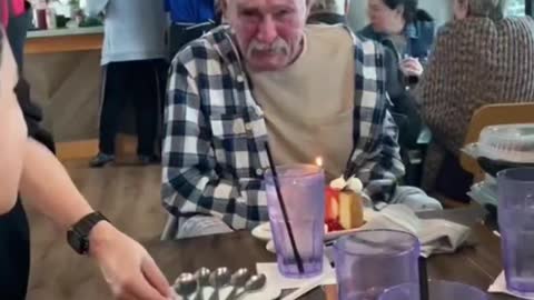 This grandpa's reaction to being surprised on his 85th Birthday made me day!