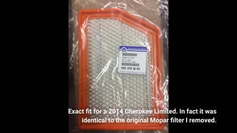 Mopar 6822 3044AA, Cabin Air Filter