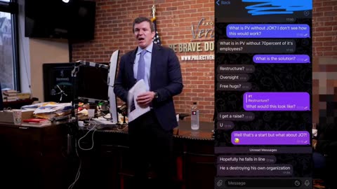 James O’Keefe Shows Text Message from Project Veritas Board Member to Veritas Employee
