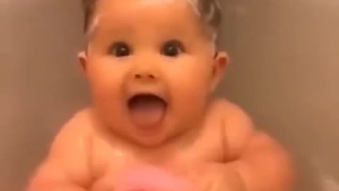 Cute Baby Bath