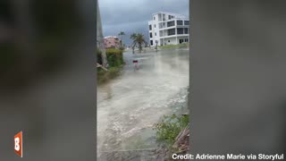 Hurricane Idalia Flooding Already STRIKES Fort Myers Beach in Florida