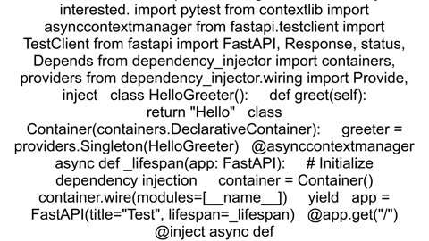 FastAPI TestClient overriding lifespan function