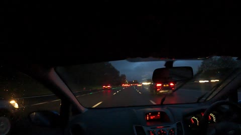 Driving to Hedge end . Southampton. M27. Speedlapse 30th Oct 2022