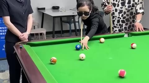 Funny pool players