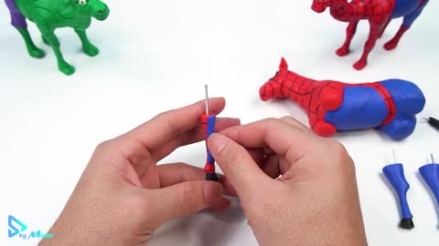 DIY horse mod Superheroes Spider man and Captain America with clay 🧟 Polymer Clay Tutorial