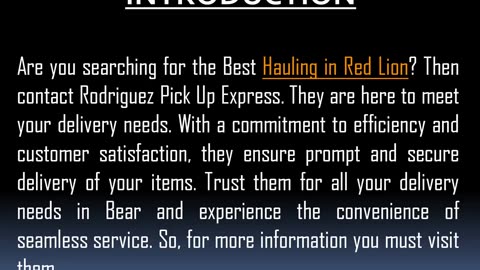 One of the Best Hauling in Red Lion