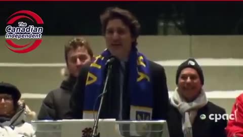 WEF traitor Justin Trudeau receives some "F#CK TRUDEAU!" chants at the Ukraine vigil.