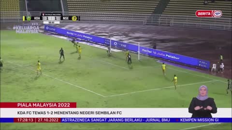 27 OKT 2022 -BERITA WILAYAH-PIALA MALAYSIA 2022-KDA FC TEWAS 1-2 MENENTANG N9 FC