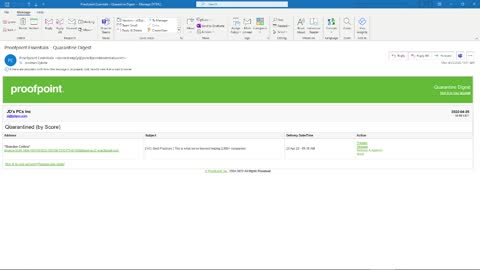 ProofPoint Quarantine Digest Tutorial