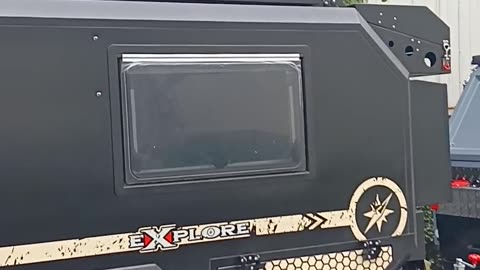 Custom color black njstar rv off road camper travel trailer with upgraded australian standard hitch