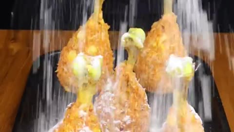 Crispy Fried Chicken Legs ASMR - Satisfying Crunch and Juicy Tenderness
