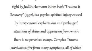 A Judeo-Christian Guide To Healing From Complex Trauma (Prolegomena)