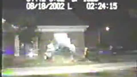 Trooper's Dashcam Captures Airborne Jeep Going Into a Bank During Chase