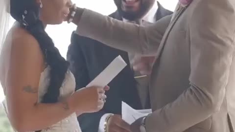 The funny wedding vow that surprised guests