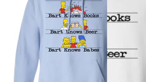 Bart Knows Books Bart Knows Beer Bart Knows Babes The Simpsons Shirt