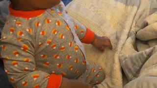 Baby Gets Scared When Mom Moves Toes