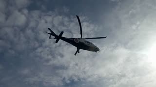 Life Flight Helicopter, Mesquite 11, Landing at St. George Intermountain Hospital