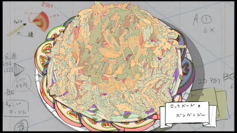 とんでもスキルで異世界放浪メシ』お料理比較～ロックバードのバンバンジー / ロックバードとピーマンの炒め物～