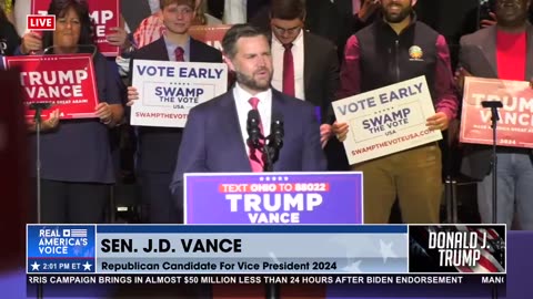 JD Vance Walks Out To Roaring Crowd At Rally In Middletown, Ohio