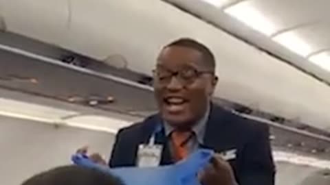 Delta flight attendant sings 'throw your mask away' to passengers