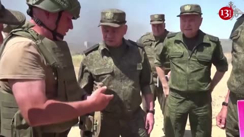 Russian defence minister Shoigu shown inspecting troops