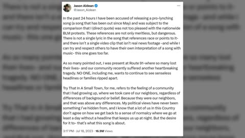 [2023-07-20] Travis Tritt Speaks Out on Jason Aldean Controversy