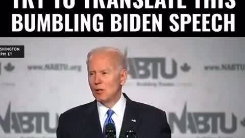 Bumbling Biden. Challenge of the day..