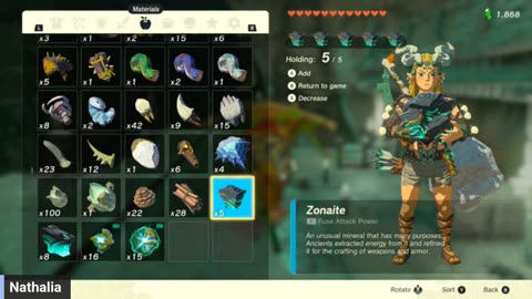 Zelda TOTK using dupe glitch