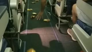 Snacks Slide During Takeoff