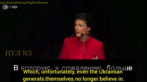 - This war must end! Leader of the new left wing BSW party Sarah Wagenknecht: