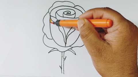 How To Draw A Rose Flower From U. U দিয়ে গোলাপ ফুল আকাঁ