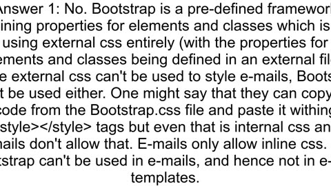 Can I use bootstrap for designing HTML Email Templates