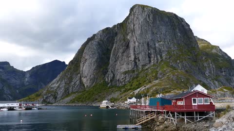 house on the rocks in the small fishing village hamnoy norway