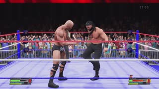 MATCH 1 ROMAN REIGNS VS THE ROCK WITH COMMENTARY