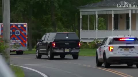 Donald Trump convoy leaves New Jersey