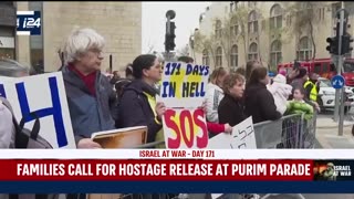 Hostage Families Raise Awareness at Jerusalem Purim Parade