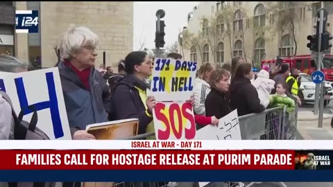 Hostage Families Raise Awareness at Jerusalem Purim Parade