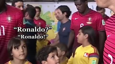 When you realise that Cristiano Ronaldo is right next to you...