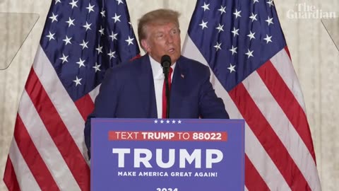 Trump delivers brief, rambling speech after New York arrest 2023 Live Speach