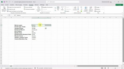 Séparer facilement prénoms et noms dans Excel. Easily separate firstnames and lastnames in Excel.