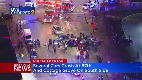 Multi-car crash on Chicago's South Side