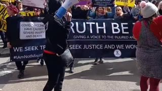 London, a march to show the wounded and killed by the Covid-19 vaccination