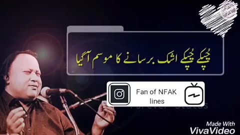 Mast aankhon ki kasam khaaney Ka mousam aa gya|Best of Nusrat Fateh Ali Khan videos|poetry lovers