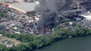 Junkyard fire in Southwest Philadelphia is now a 2nd alarm incident