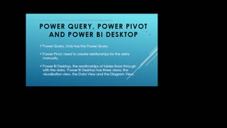 Excel Power Query, Power Pivot and Power BI Desktop