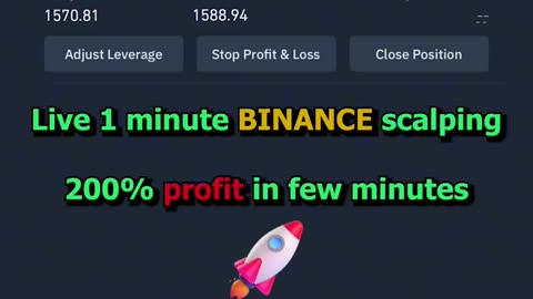 Scalping 1 minute profit 200% Trading futures binance