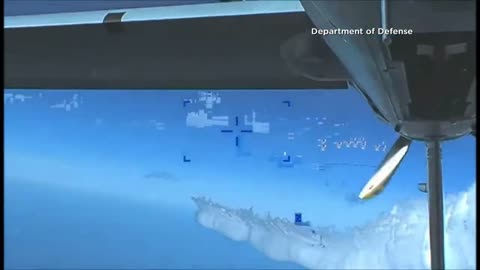 U.S. drone video: Russian jet dumping fuel on drone, hitting it